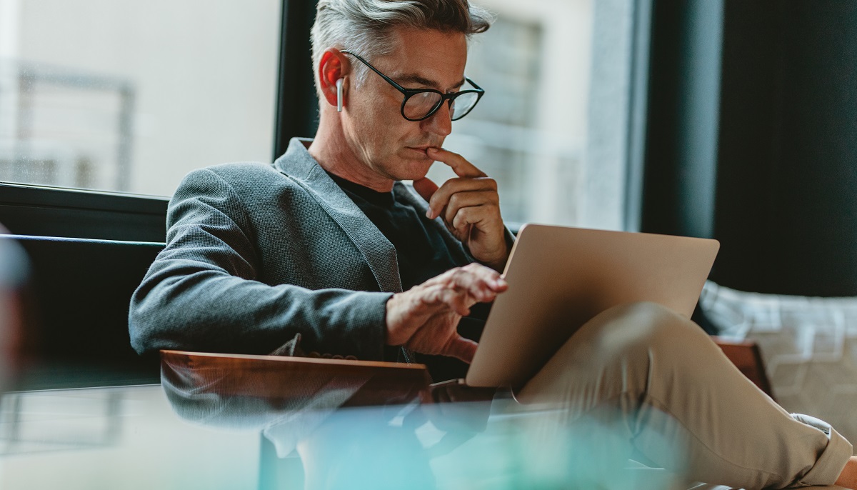 Man and laptop