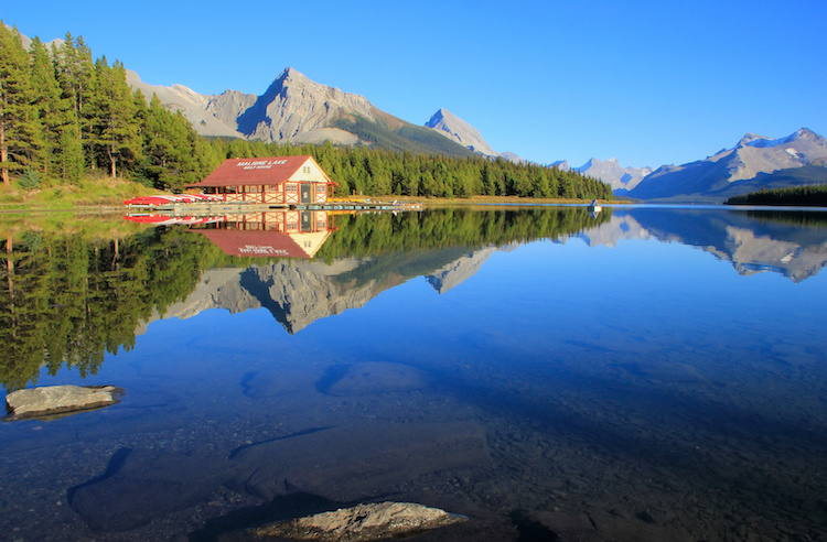 Lake and mountains