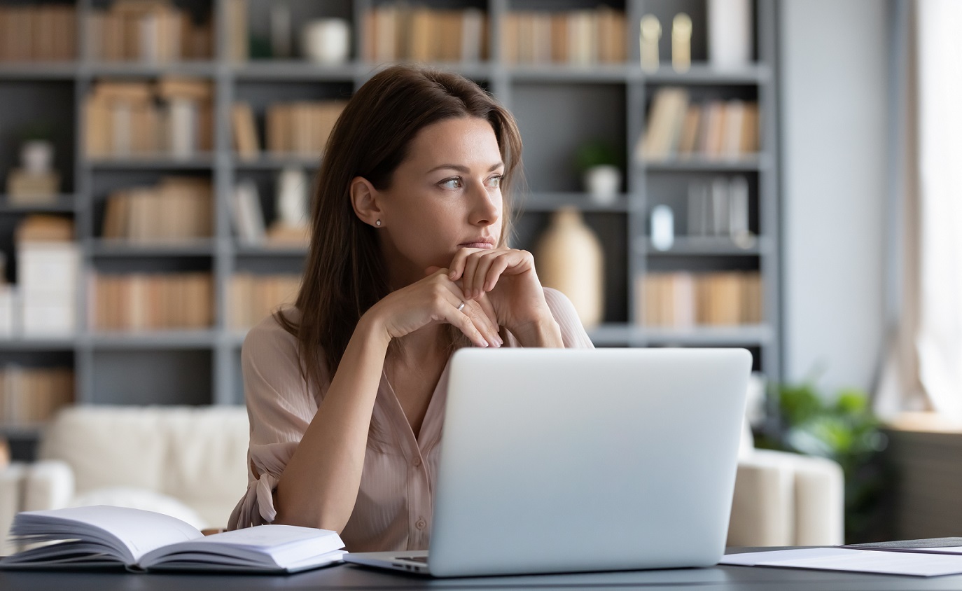 Woman and laptop