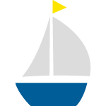 Sail boat icon