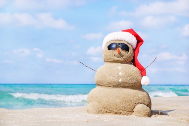 snowman on the beach