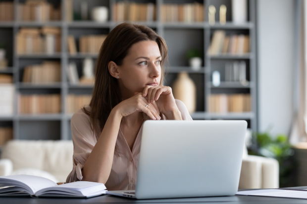 Woman and laptop