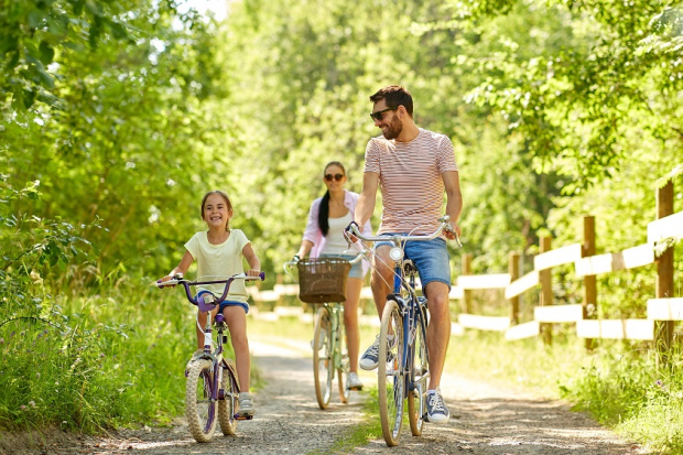 Family bike ride