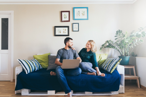 couple on a couch